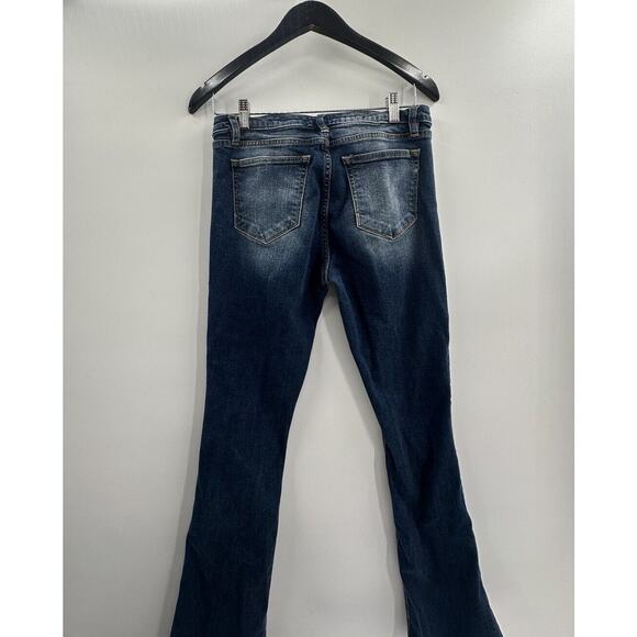 Miss Me Darkwash Mid Rise Bootcut Plain Jeans Womens Size 29 Western Cowgirl - Picture 6 of 14